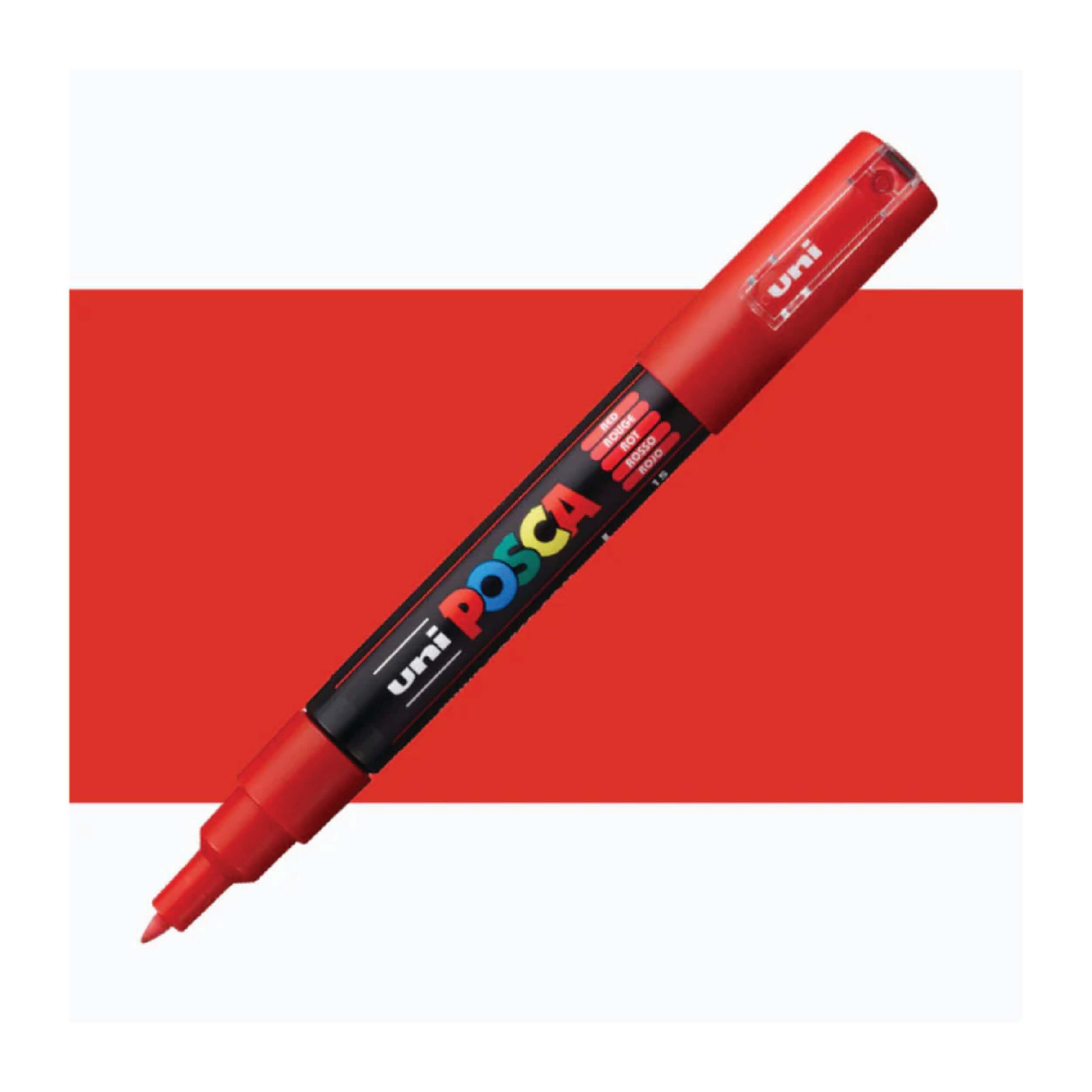 Marker Extra Fine Cone Tip 0.7-1.0mm Red POSCA Uni